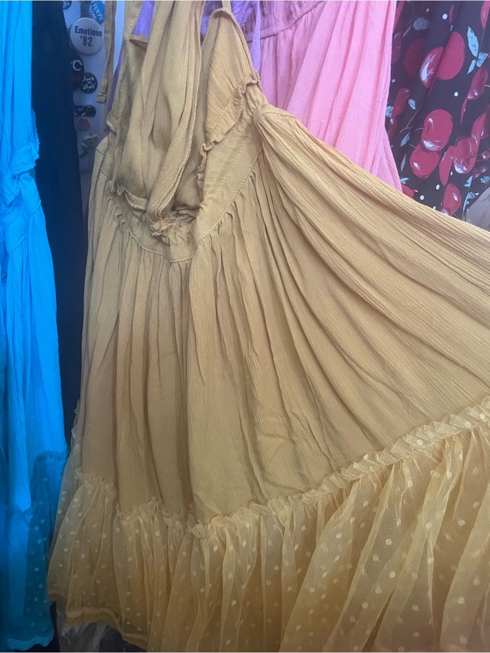 Large Summer Dresses Coral, Lavender, Mustard, Black, Turquoise, + Grey XL - Picture 4 of 7
